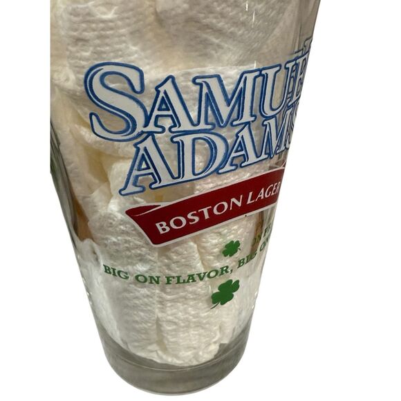 Samuel Adams Boston Lager Perfect Pint 3 Leaf Clover Beer Glass - Picture 6 of 9